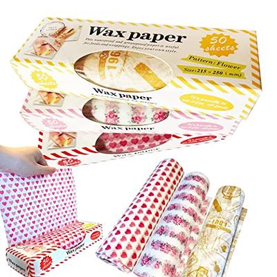 Food Wrapping Paper 50 Sheets Wax Paper Grease Proof Waterproof Baking  Parchment with Cake Pattern Non-Stick Beeswax Wraps Paper Liners Tissue for