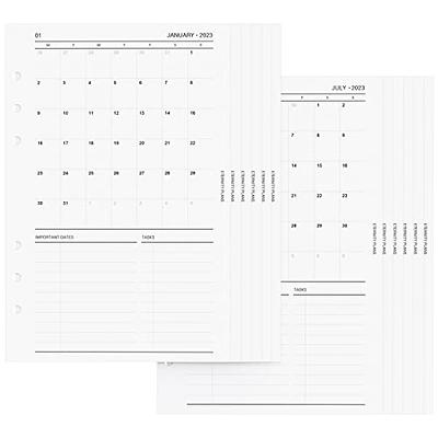 Pocket Monthly Habit Tracker Fold-Out Planner Insert Refill, 3.2 x