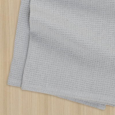 Sticky Toffee Cotton Waffle Weave Kitchen Towels, Gray, 3 Pack, 28 in x 16 in