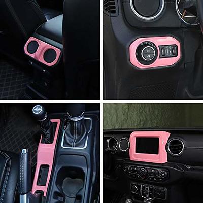 PINK Car Interior Accessories Decoration Cover Trim Kit Fit for Jeep  Renegade