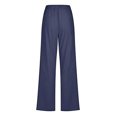 Summer Women's Trousers Stretch Waist Comfy and High Waist with Straight  Legs