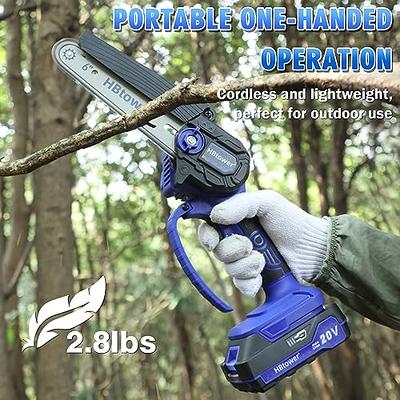 Mini Chainsaw Cordless 6 Inch, Electric Chain Saw, Portable Handheld Small  Chainsaw, Battery Powered Hand Saw With Security Lock for Trees Branches
