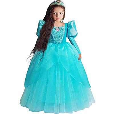 Little Mermaid Ariel Princess Dress Cinderella Halloween Costumes Dress Up  Party Girls Cosplay Kids Ball Gown… - Yahoo Shopping