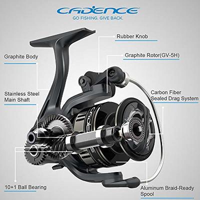 Cadence Ideal Spinning Reel, Super Smooth Fishing Reel with 10 + 1
