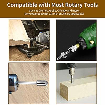 Engraving Router Bit Carving Bits, 20 PCS HSS Rotary Tool Accessories  Rotary Bits Burr Set with 1/8''(3mm) for DIY Woodworking, Carving,  Engraving, Drilling 