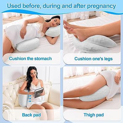 Pregnancy Pillow,Queen Rose Maternity Body Pillow for Sleeping, C Shaped  Body Pillow for Pregnant Women with Removable Green Jersey Cover