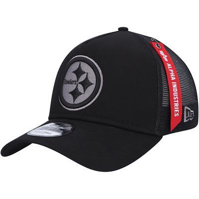 Pittsburgh Steelers New Era A-Frame 9FIFTY Snapback Trucker Hat - Black