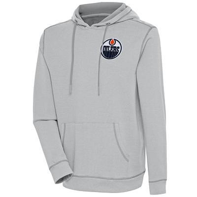 Men's Antigua Oatmeal Detroit Tigers Flier Bunker Pullover Sweatshirt