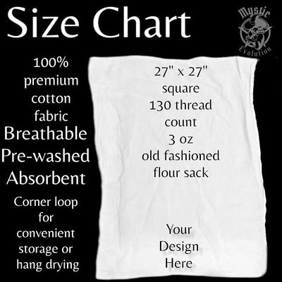 Flour Sack Dish Towels, Kitchen Towels 100% Cotton- White- Each