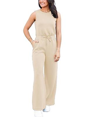 The Air Essentials Jumpsuit,Women Casual Loose Short Sleeve Belted