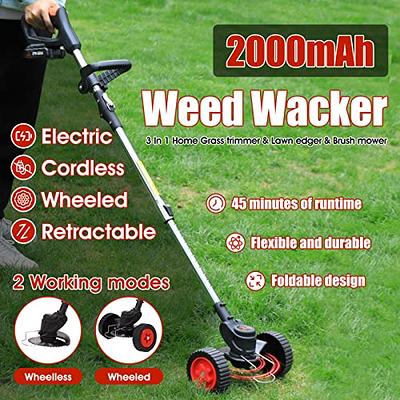 Portable 12V Electric Weed Wacker Grass Trimmer - Battery-Powered  Convenience