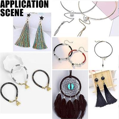 50pcs/lot End Tip Tassel Caps Beads Necklace Round Leather Cord Crimps end  Caps Fastener For Jewelry Making Finding DIY Supplies