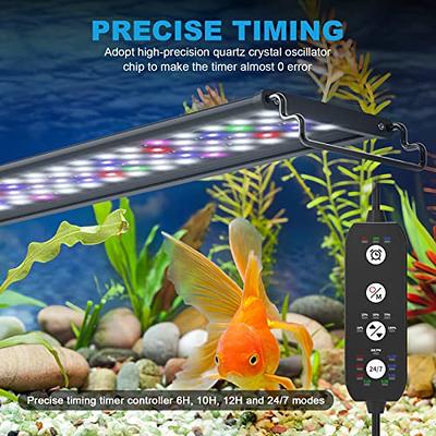 hygger 18W 24/7 Lighting Aquarium LED Light, Sunrise-Daylight-Moonlight  Mode and DIY Mode, Adjustable Timer Adjustable Brightness Fish Tank Light  with