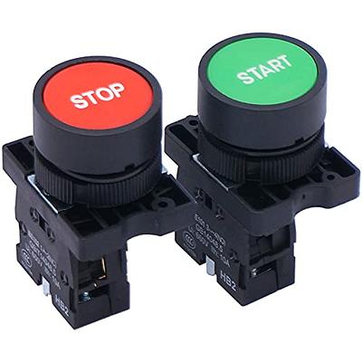 mxuteuk Momentary Push Button Switch Station Box Exit Button Switch ABS  Weatherproof for Automatic Gate Openers One Button Exterior Opener