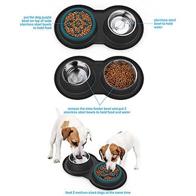 6 Pack Stainless Steel Dog Bowls, Metal Dog Water Bowls, 6.9 Basic Pet  Food Bowl for Large Medium Small Dog, 30oz No Spill Replacement Bowl for