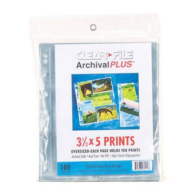 ClearFile Archival-Plus Print Page, Holds Ten 3.5 x 5 Prints