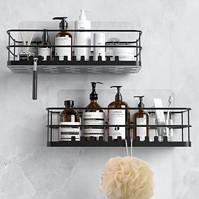 4 Pack Shower Caddy, Wall Mounted Bathroom Shower Organizer, Strong  Adhesive Shower Organizer Shelf, Black