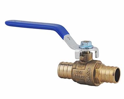 LD Valve- 1/2'' PEX Brass Ball Valve, 1/2-in PEX LF Brass Shut off Ball  Valve with Red and Blue Long Lever,1/4 Turn PEX Water Valve with cUPC  Certified for Cold and Hot