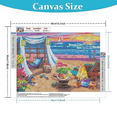  Diamond Painting Sunsets Beach, DIY 5D Large Diamond Art Kits  for Adults Embroidery Round Full Drill Dots Crystal Rhinestone Paint by  Numbers Kids Diamond Pictures for Room Decor Gifts, 80x220cm DZ674