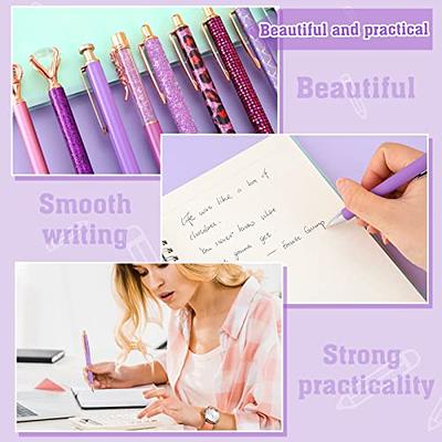 7 Pcs Fancy Pens for Women Cute Pens Sparkly Glitter Pens with 10 Pcs Black  Ink Refills Pretty Pen Gifts Journaling Pens for Girls Office School