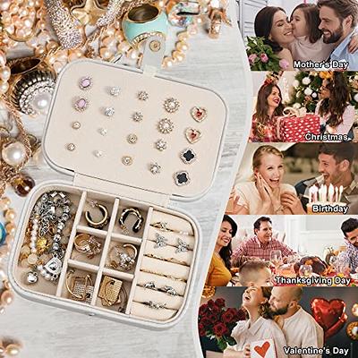 Dajasan Mini Travel Jewelry Case, Portable Travel Jewelry