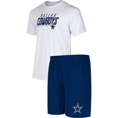 Women's Concepts Sport White/Navy Dallas Cowboys Plus Size Downfield T-Shirt & Shorts Sleep Set