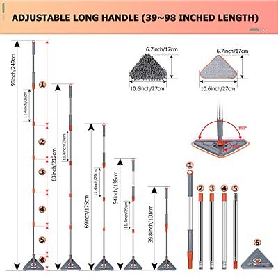 Baseboard Cleaner Tool with 58 Long Handle Wall Cleaner Mop with  Extendable