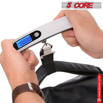 NUTRI FIT Digital Luggage Scale Portable Hanging Scale 165lb/75kg with  Backlit LCD 