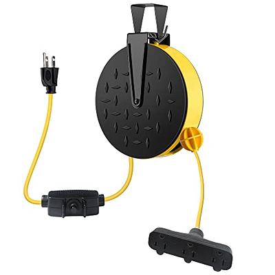 DEWENWILS 30 Ft Retractable Extension Cord Reel, Ceiling or Wall