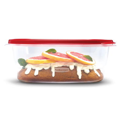 Rubbermaid TakeAlongs, 1 Gallon, 2 Packs, Red, Large Rectangular Plastic  Food Storage Containers 