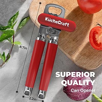 Zulay Kitchen Can Opener Handheld - Durable Manual Can Opener Smooth Edge  Cut Stainless Steel Blades - Heavy-Duty Can Opener Manual with Comfortable