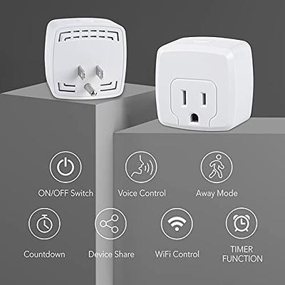 Govee Smart Plug 15A, WiFi Bluetooth Outlets 2 Pack Work with