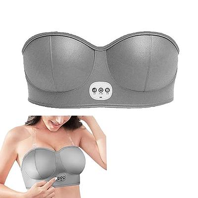 Electric Breast Massager Heating Vibration Chest Enlargement Stimulator  Massage Enhancer Bra