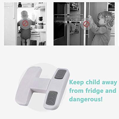 BABY DROM Home Refrigerator Fridge Freezer Door Lock - Child Proof Fridge  Lock - Easy to Install and