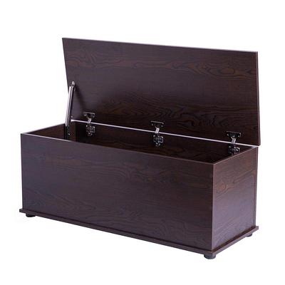 Basicwise Large Storage Toy Box with Soft Closure Lid, Wooden Organizing  Furniture Storage Chest, Brown - Yahoo Shopping