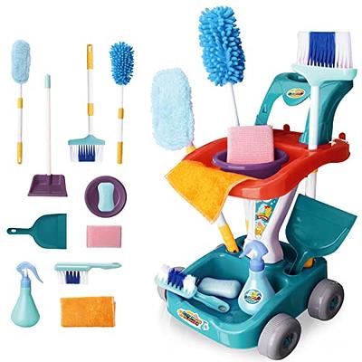 Kids Cleaning Set 4 Piece - Toy Cleaning Set Includes Broom, Mop, Brush,  Dust Pan, - Toy Kitchen Toddler Cleaning Set is A Great Toy Gift for Boys 