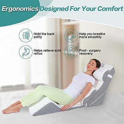 Ganaver 6Pcs Wedge Pillow for Sleeping, Orthopedic Bed Wedge Pillows for  After Surgery, Foam Sit Up Pillow Wedge for Back, Shoulder Support, Leg  Elevation, Acid Reflux, Gerd, Snoring White Grey - Yahoo