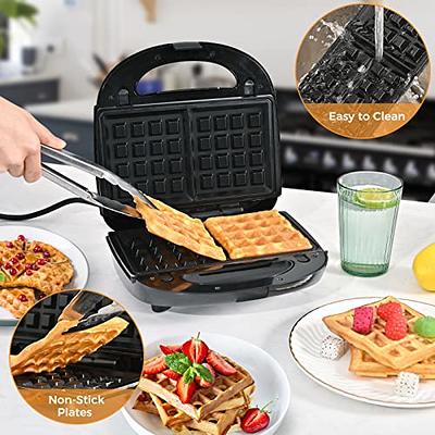 3 in 1 Sandwich Maker, Portable Waffle Iron Maker, Electric Panini Press  with Removable Non-Stick Plates LED Indicator Lights, Cool Touch Handle for  Breakfast Toaster, Grilled Cheese Bacon and Steak - Yahoo Shopping