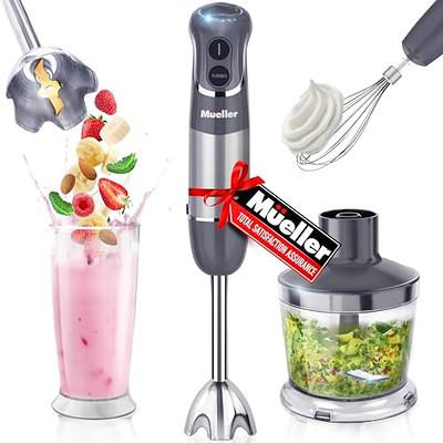 Mueller Smart Stick 800W, 12 Speed and Turbo Mode, 3-in-1, Heaviest Duty  Copper Motor Immersion Blender, Titanium Steel Blades Hand Blender,  Comfygrip Handle, Whisk, Beaker/Measuring Cup - Yahoo Shopping