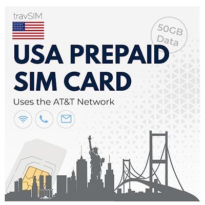 T-Mobile Brand USA Prepaid Travel SIM Card Unlimited Call, Text and 4G LTE  Data (for use in USA only) (for Phone use only. NOT for Modem/WiFi Devices)