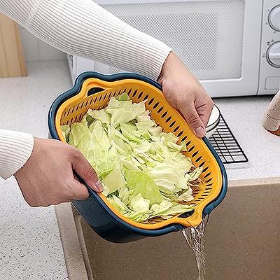  Double Layer Fruit Vegetable Washing Bowl Household