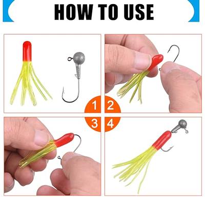 Soft Plastic Fishing Lure Jig Head Hook Kit,17pcs/110pcs Grub Worm