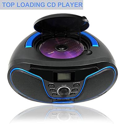  LONPOO Stereo CD Boombox Portable Bluetooth Digital Tuner FM  Radio CD Player with USB Playback,Bluetooth-in,AUX Input and 3.5mm Earphone  Output & Music Sound System : Electronics