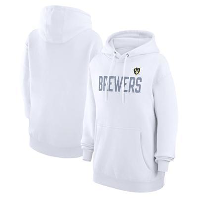 Men's Pro Standard White Milwaukee Brewers Logo Pullover Hoodie