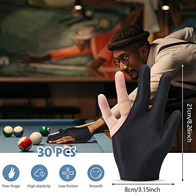 Breathable Pool Gloves Nylon Billiards Gloves Pool Left Right Hand Gloves  Universal 3 Fingers Cue Gloves Shooter Cue Sports Gloves for Women Men  Indoor Game Kit Billiard Accessories, Black (30) - Yahoo Shopping