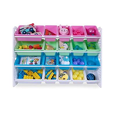 Wedanta Kids Toys Storage Organizer Shelf Organizer for Books and Toys with  4 Bins 1 Cabinet and 2 Shelves - Multipurpose Toy and Book Storage