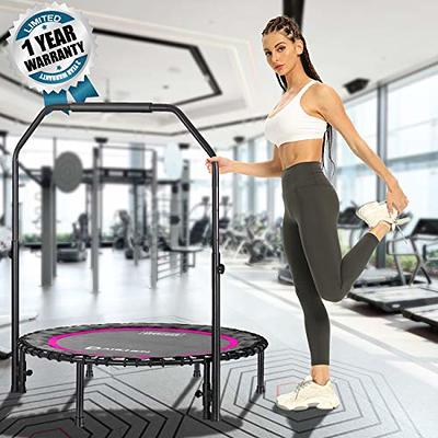 40 Inch Rebounder Trampoline for Adults, Mini Exercise Trampoline for  Adults,Small Indoor Personal Trampoline for Bungee Workout for Silent and  Safety