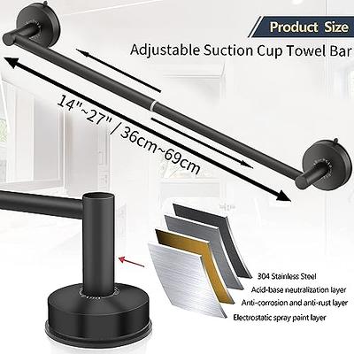 Suction Paper Towel Holder, stick on, suction cup, removable, black or  white