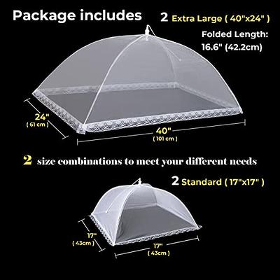 Food Cover Food Tent Set, Mesh Food Covers for Outside, Collapsible,  Reusable Pop-Up Umbrella Food Nets for Picnics, Outdoor Camping, Parties,  BBQ