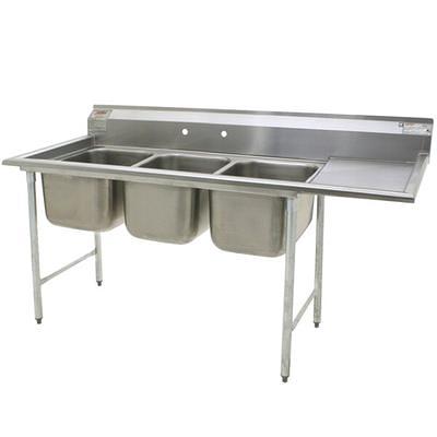 Regency 66 1/2 16-Gauge Stainless Steel Three Compartment